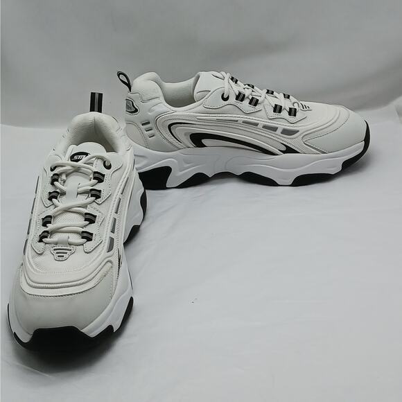 Steve Madden Flex Women's Sneakers Size 10M White/Black Low Top Running Shoes - Picture 3 of 10